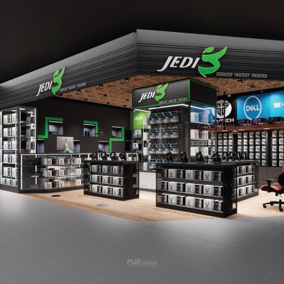 Design, manufacture and installation of stores: Jedi Computer Shop (Fortune Ratchada, Bangkok)